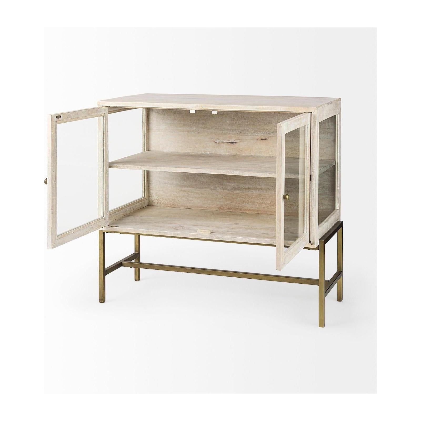 Mercana Arelius Glass Doors Accent Cabinet