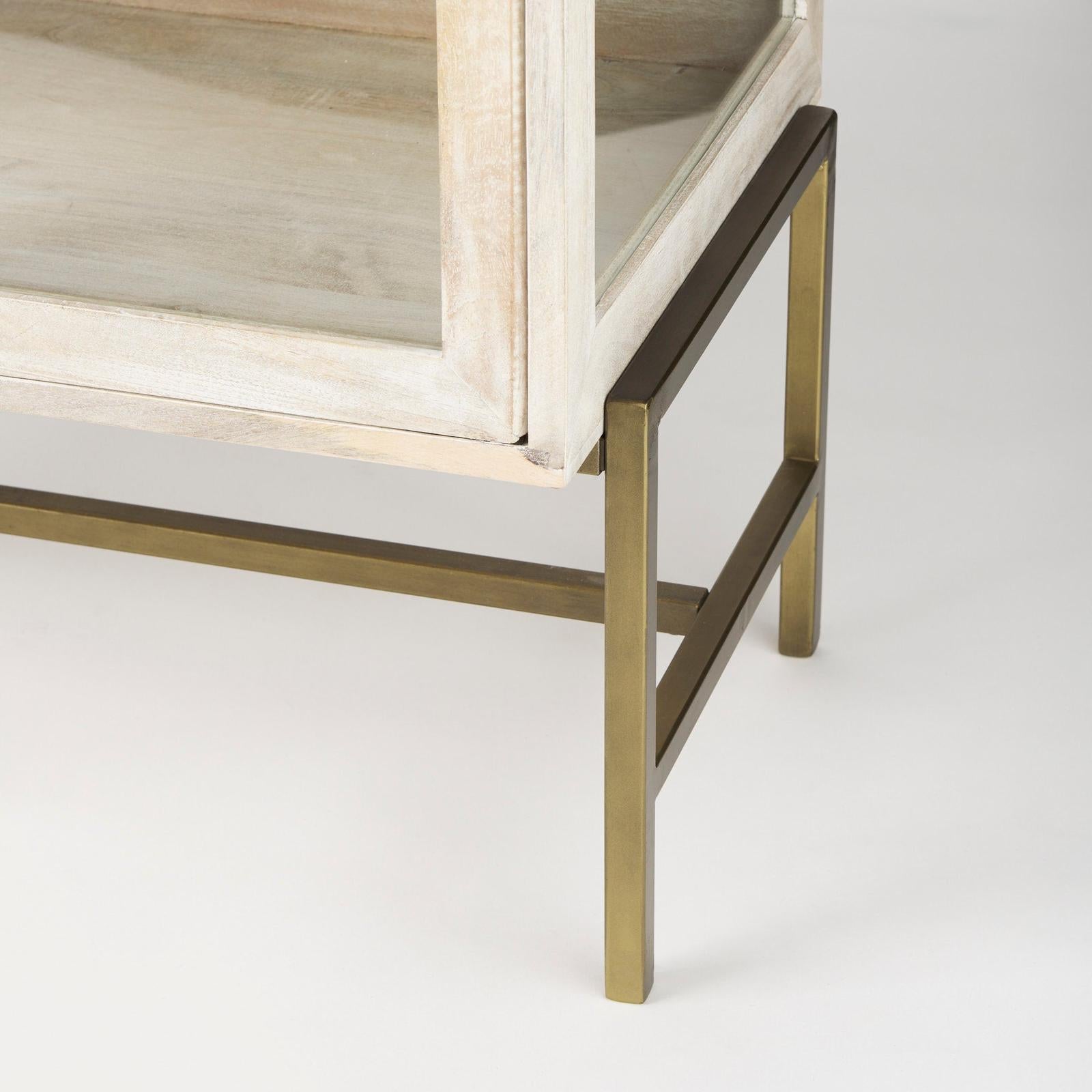 Mercana Arelius Glass Doors Accent Cabinet