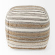 Mercana Aahana Striped Hemp and Cotton Pouf