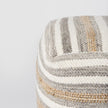 Mercana Aahana Striped Hemp and Cotton Pouf