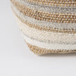 Mercana Aahana Striped Hemp and Cotton Pouf