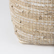Mercana Aalia Leather and Jute Pouf