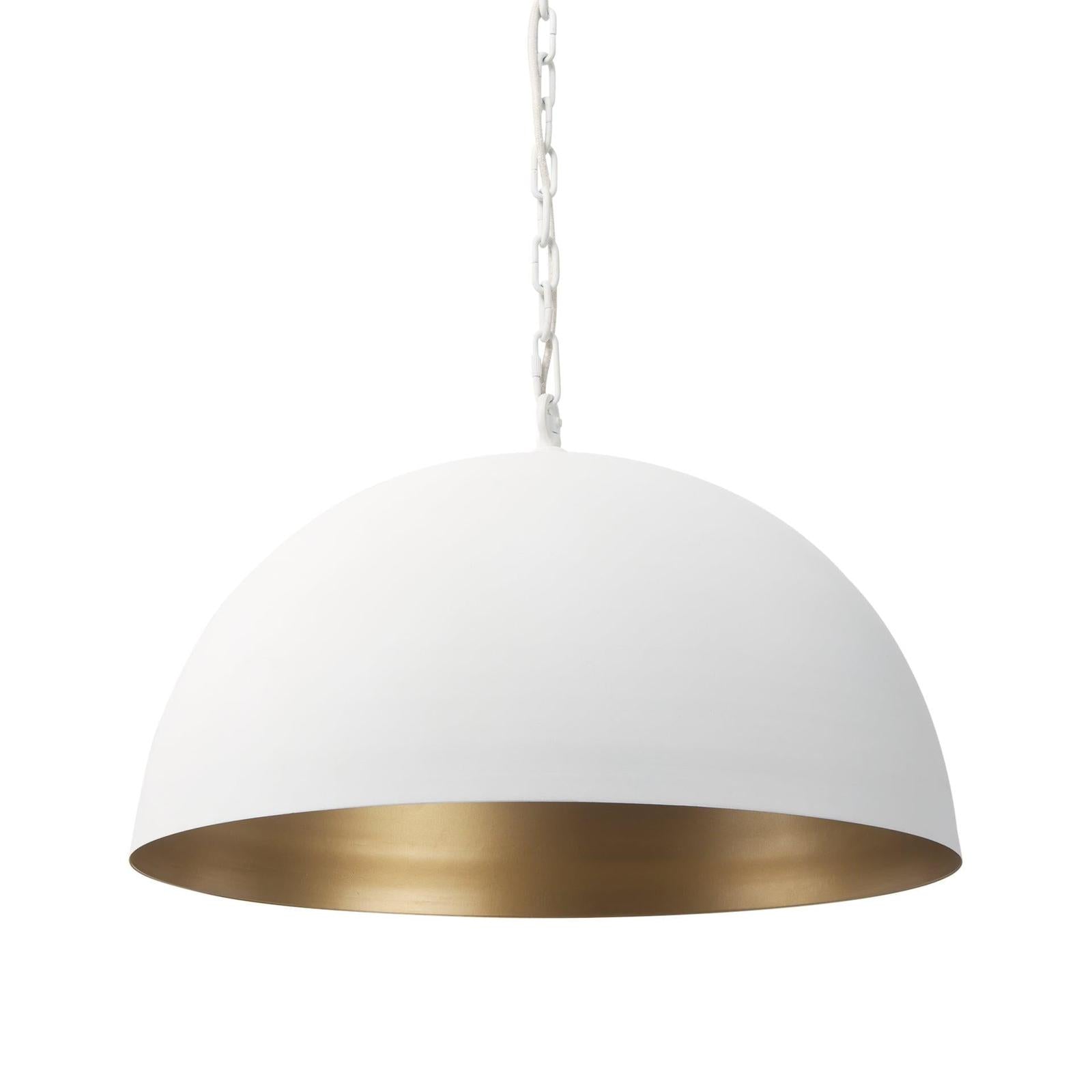 Mercana Juniper Round White Dome Pendant Light