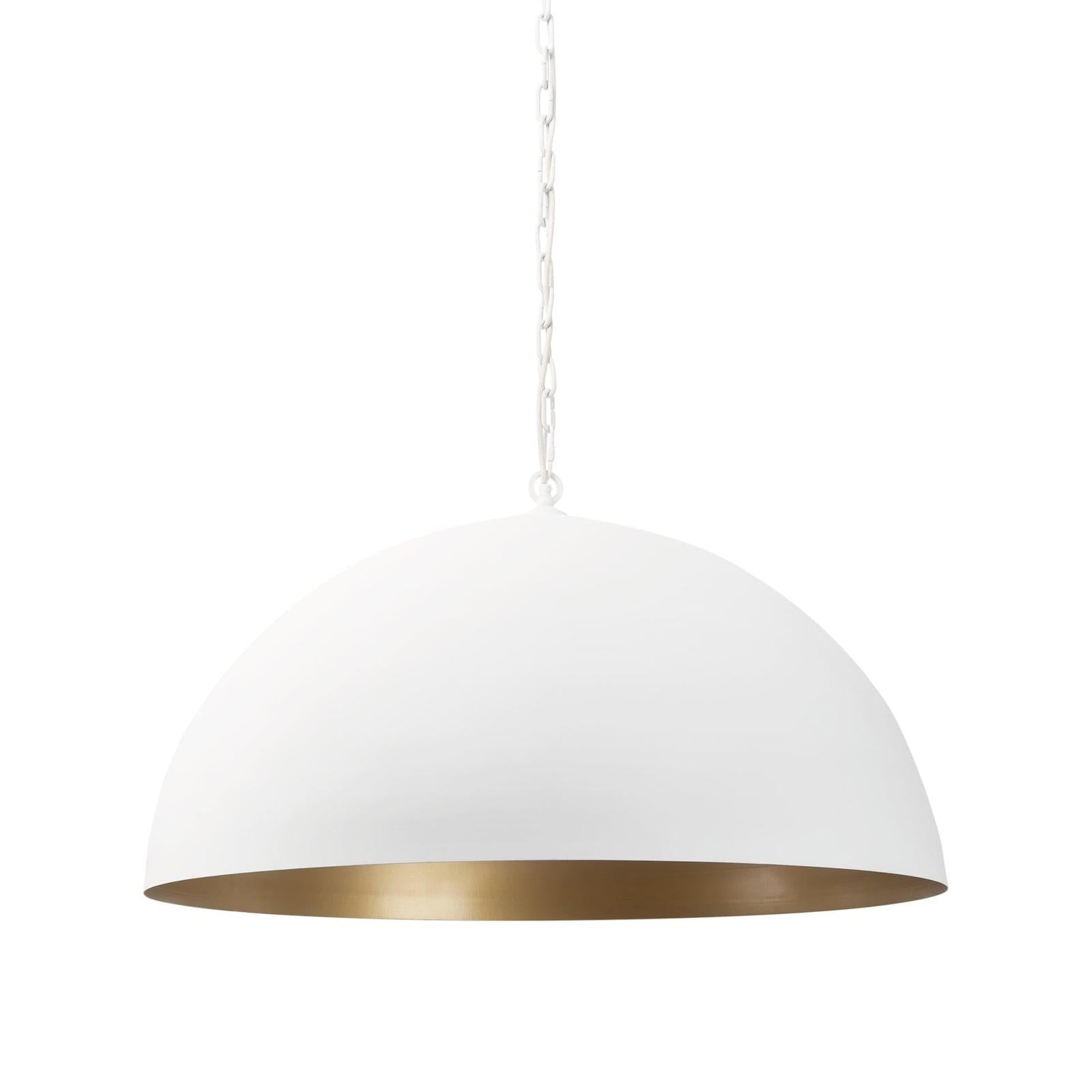 Mercana Juniper Round White Dome Pendant Light