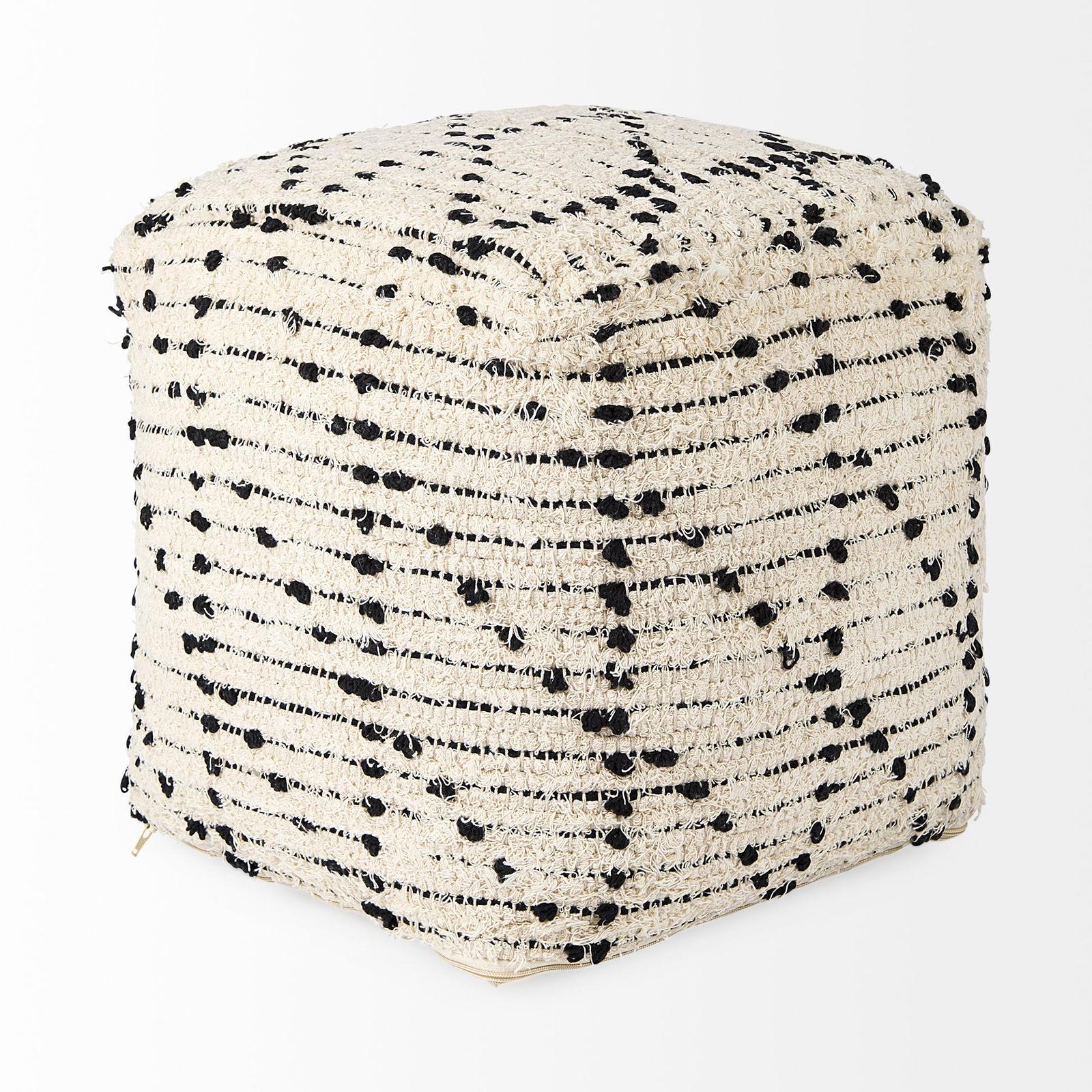 Mercana Aarohi Cotton Patterned Pouf