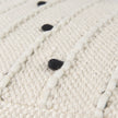 Mercana Amaira Cream/Black/White patterned Wool and Cotton Pouf