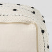 Mercana Amaira Cream/Black/White patterned Wool and Cotton Pouf