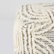 Mercana Amaya Cream/Black/Gray Wool and Cotton Pouf