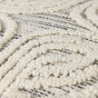 Mercana Amaya Cream/Black/Gray Wool and Cotton Pouf