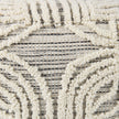 Mercana Amaya Cream/Black/Gray Wool and Cotton Pouf