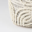 Mercana Amaya Cream/Black/Gray Wool and Cotton Pouf