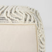 Mercana Amaya Cream/Black/Gray Wool and Cotton Pouf