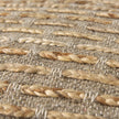 Mercana Binita Gray/Brown Hemp Wool and Cotton Pouf