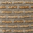 Mercana Binita Gray/Brown Hemp Wool and Cotton Pouf