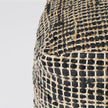 Mercana Aalia Leather and Jute Pouf