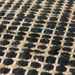 Mercana Aalia Leather and Jute Pouf