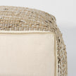 Mercana Aalia Leather and Jute Pouf
