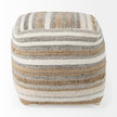 Mercana Aahana Striped Hemp and Cotton Pouf