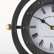 Mercana Gaston Gray Metal Circular Table Clock