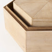 Mercana Elyse Brown Wooden Hexagonal Boxes - Set of 2