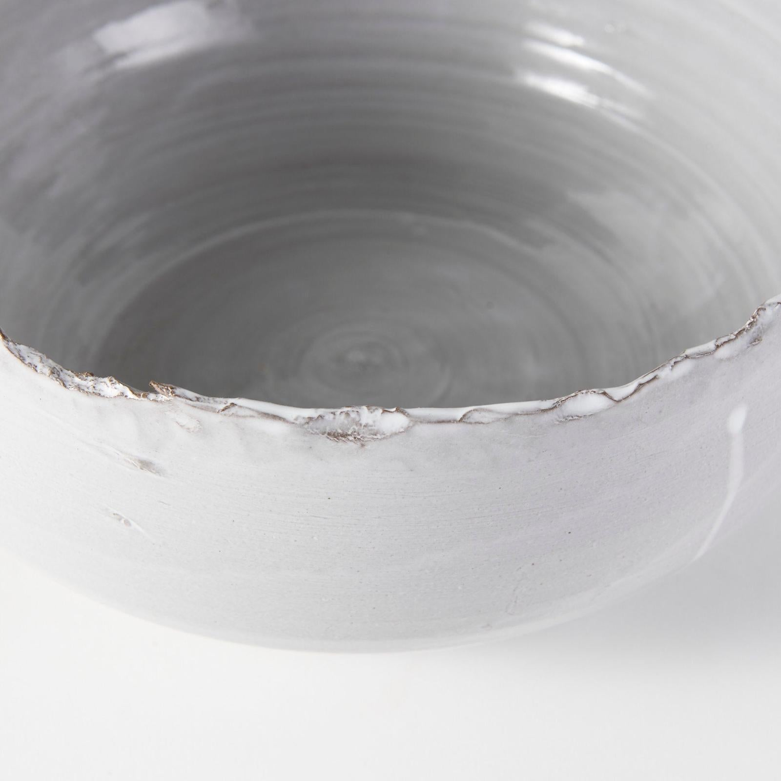 Mercana Larsen White Ceramic Large Decorative Bowl