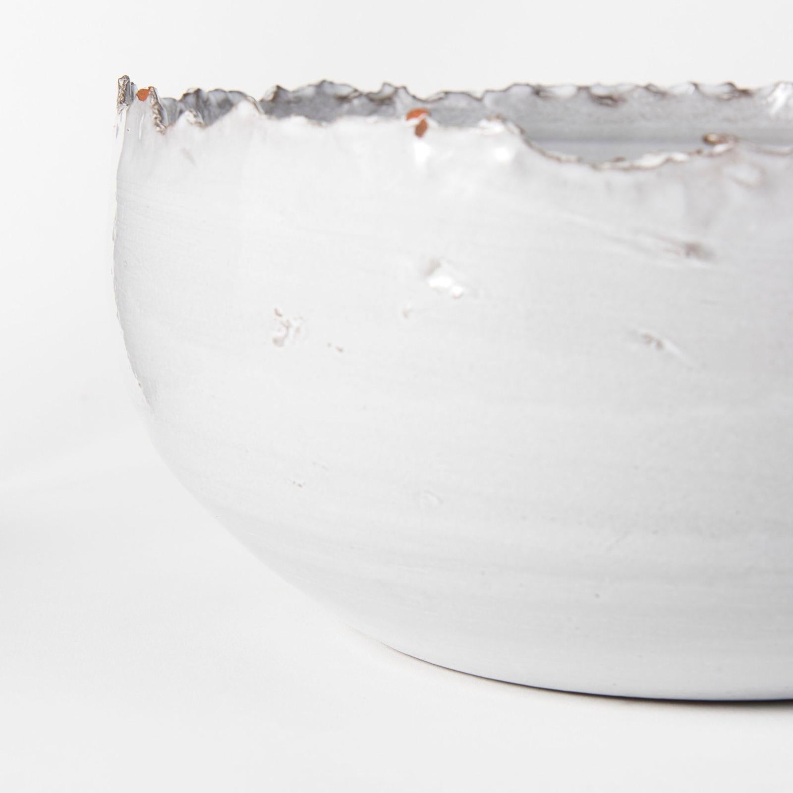 Mercana Larsen White Ceramic Large Decorative Bowl