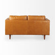 Mercana Svend Tan Leather Love Seat Sofa Clearance