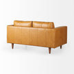 Mercana Svend Tan Leather Love Seat Sofa Clearance