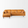 Mercana D'Arcy Tan Leather Chaise Sectional Clearance