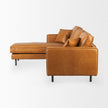Mercana D'Arcy Tan Leather Chaise Sectional Clearance