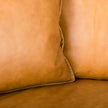 Mercana D'Arcy Tan Leather Chaise Sectional Clearance