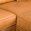 Mercana D'Arcy Tan Leather Chaise Sectional Clearance