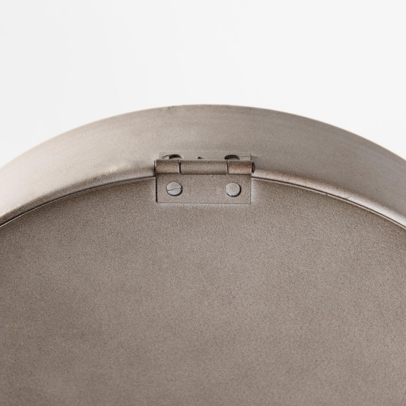 Mercana Aurus Matte Gray Metal Table Clock