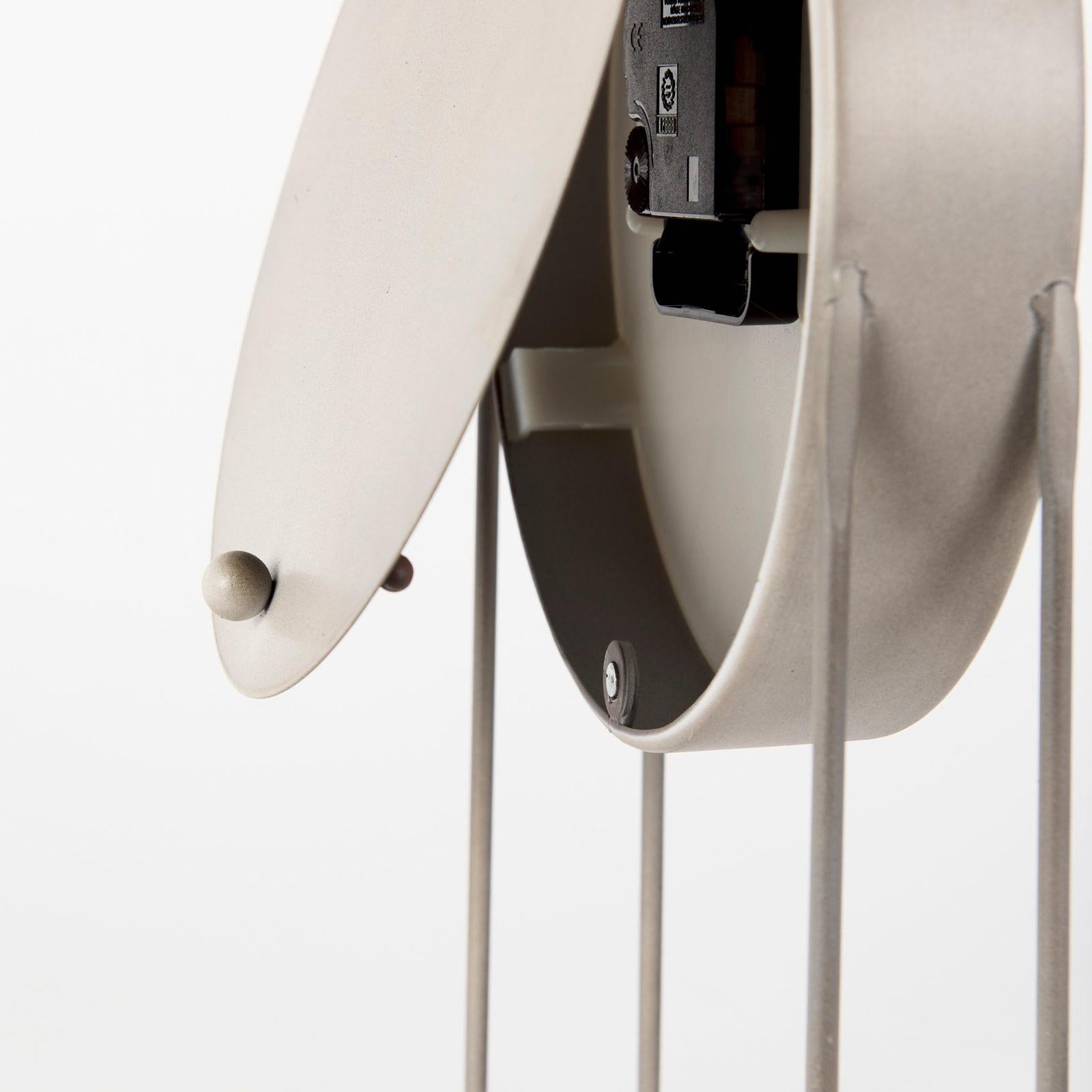 Mercana Aurus Matte Gray Metal Table Clock