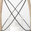 Mercana Zain Brown Wooden Vintage Inspired Candle Holder Lantern Clearance