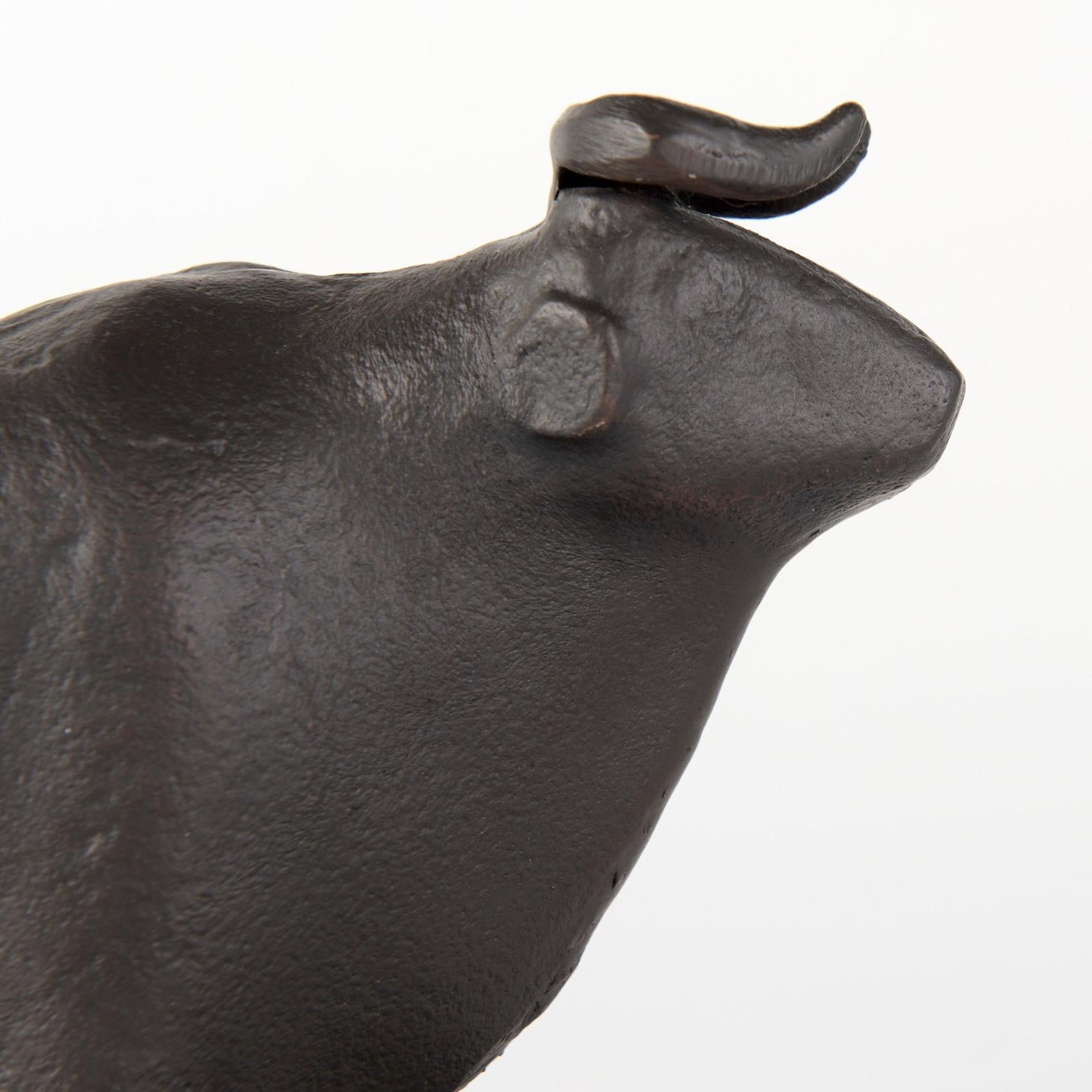 Mercana Taurus Black Cast Aluminum Bull Bookends- Set of 2