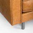 Mercana D'Arcy Tan Leather Chaise Sectional Clearance