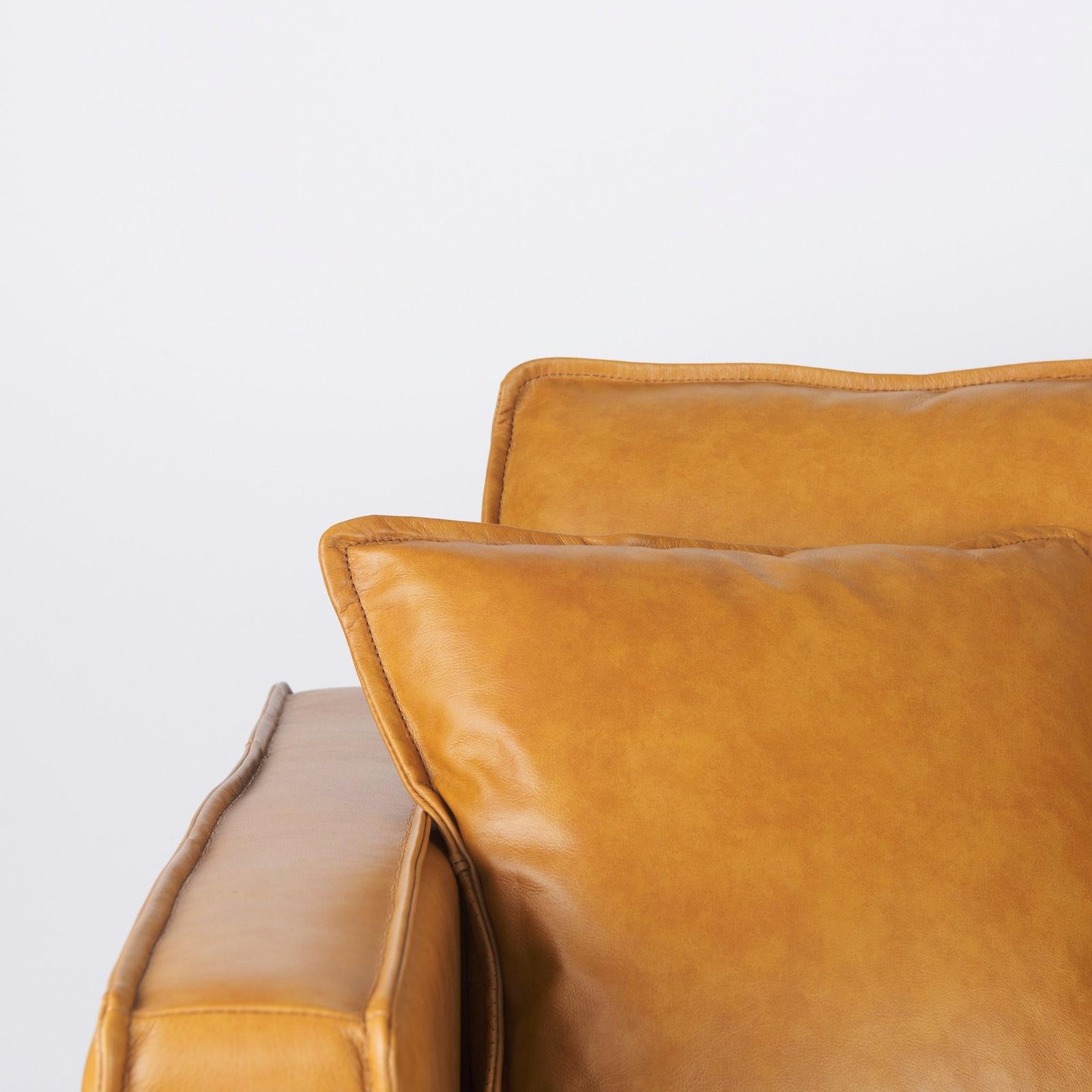 Mercana D'Arcy Tan Leather Sofa Clearance