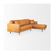 Mercana D'Arcy Tan Leather Chaise Sectional Clearance