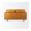 Mercana D'Arcy Tan Leather Love Seat Clearance