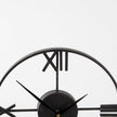 Mercana Oris Black Metal/Wood Open Frame Table Clock