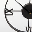 Mercana Oris Black Metal/Wood Open Frame Table Clock