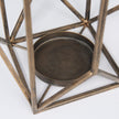 Mercana Ivy Gold Metal Geometric Cage Candle Holder Lantern Clearance