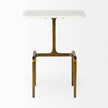 Mercana Preston White Marble Top Accent Table