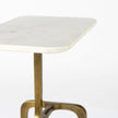 Mercana Preston White Marble Top Accent Table