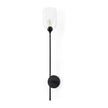 Mercana Clyde Matte Black W/Glass Round Wall Sconce Clearance