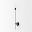 Mercana Clyde Matte Black W/Glass Round Wall Sconce Clearance