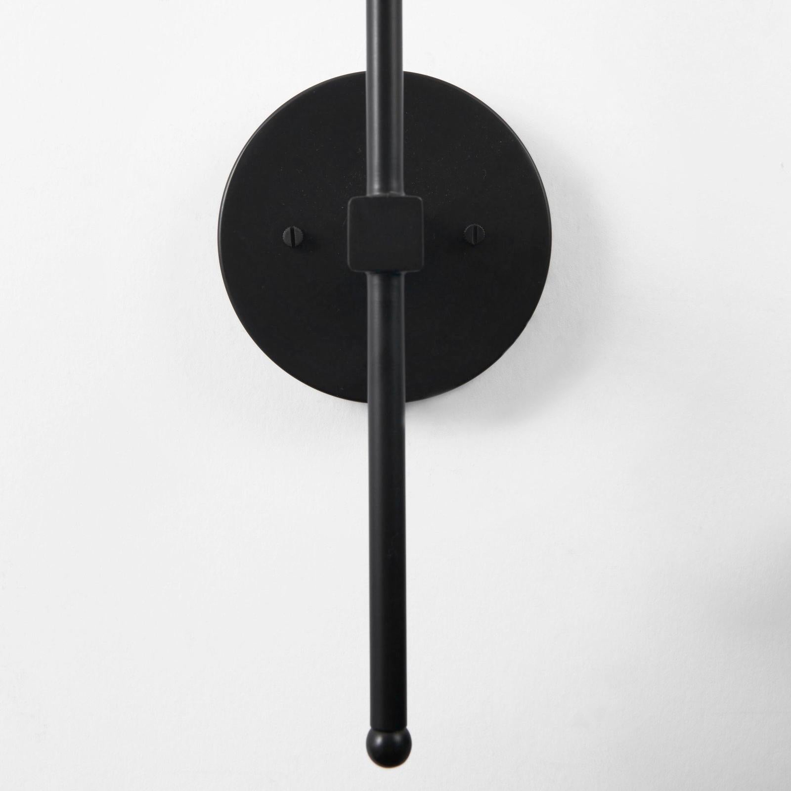 Mercana Clyde Matte Black W/Glass Round Wall Sconce Clearance