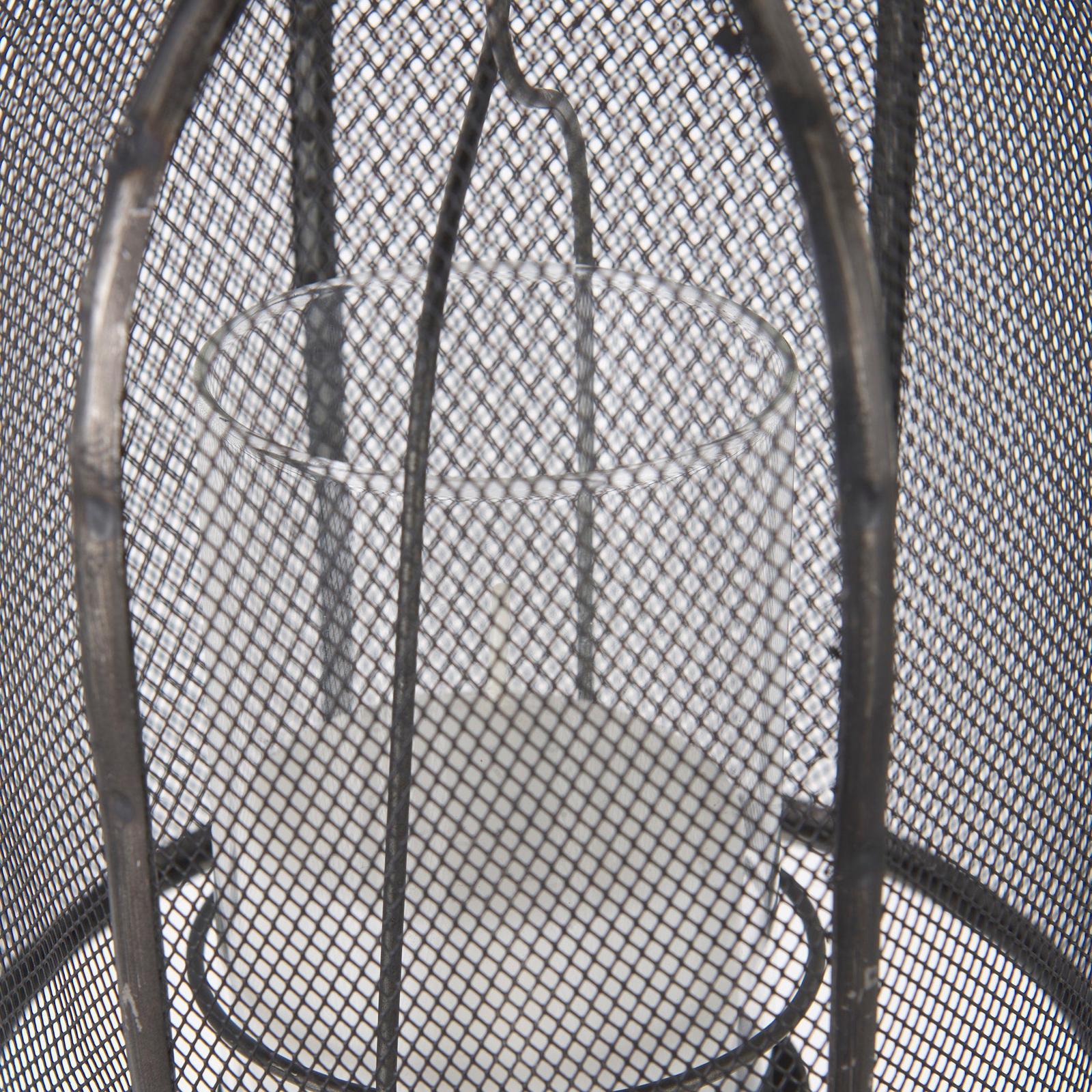 Mercana Jutland Black Metal Bird Cage Candle Holder Lanterns- Set of 3 Clearance