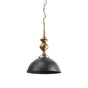 Mercana Willson Black Iron W/Antique Brass Dome Pendant Light